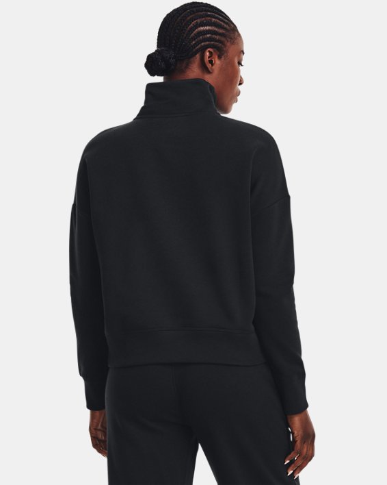 Women's UA Rival Fleece ½ Zip, Black, pdpMainDesktop image number 1